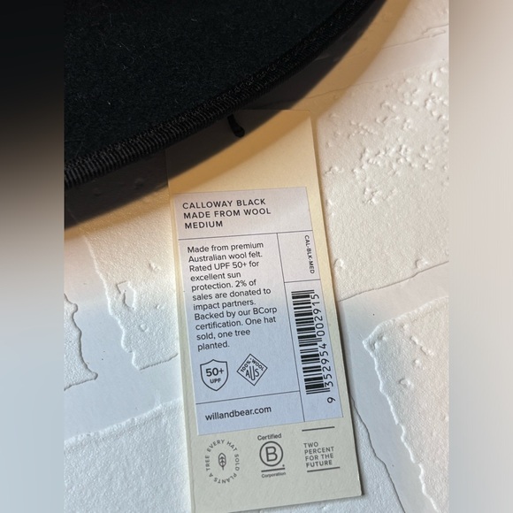 Will and Bear Calloway Black Wide Brim Hat - Picture 3 of 7